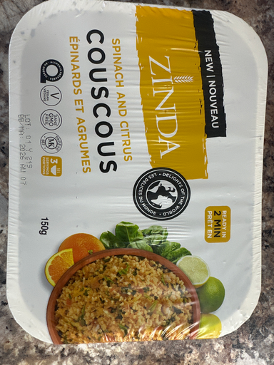 Couscous Zinda Spinch and citrus